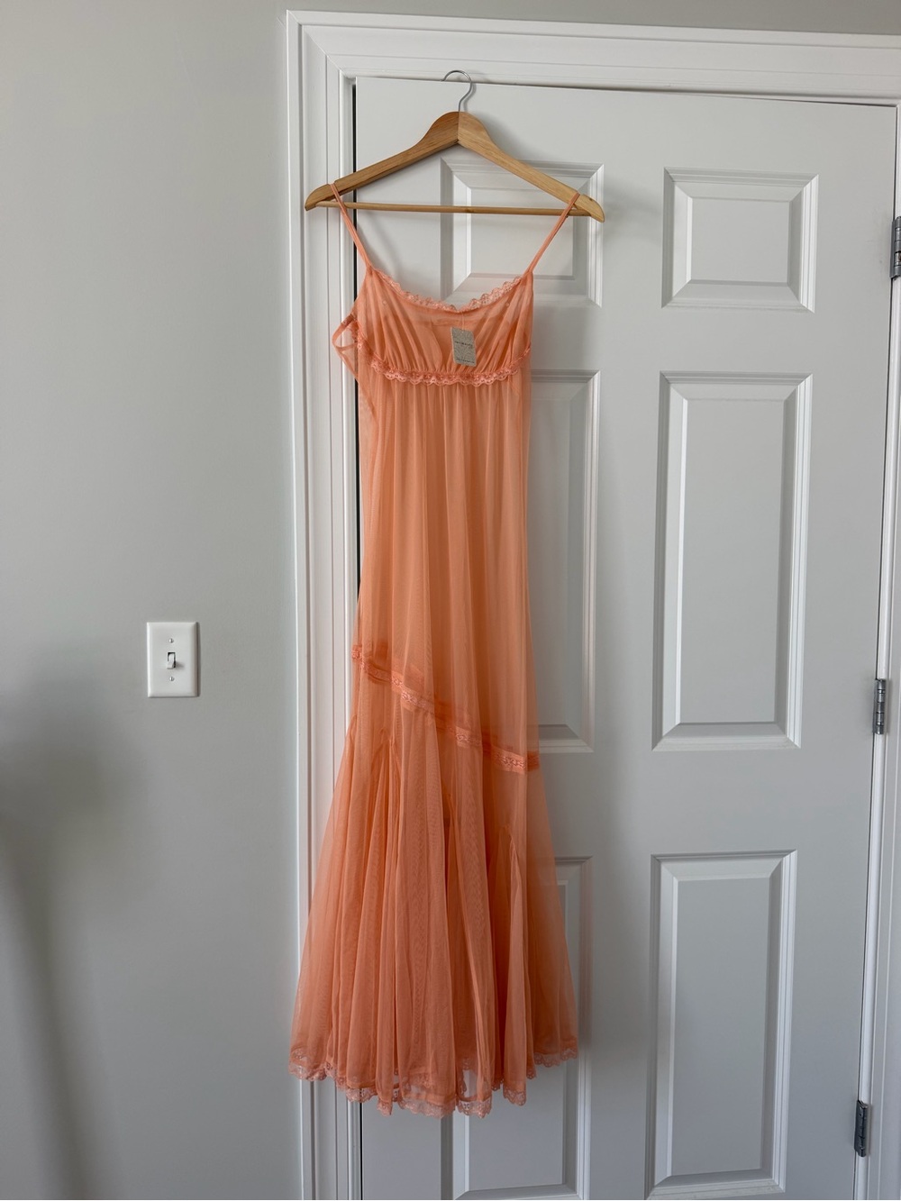NWT Free People Intimately Coral Pink Slip Maxi Dress Size Small - Picture 1 of 7